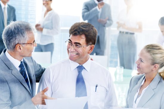 Business people in a discussion